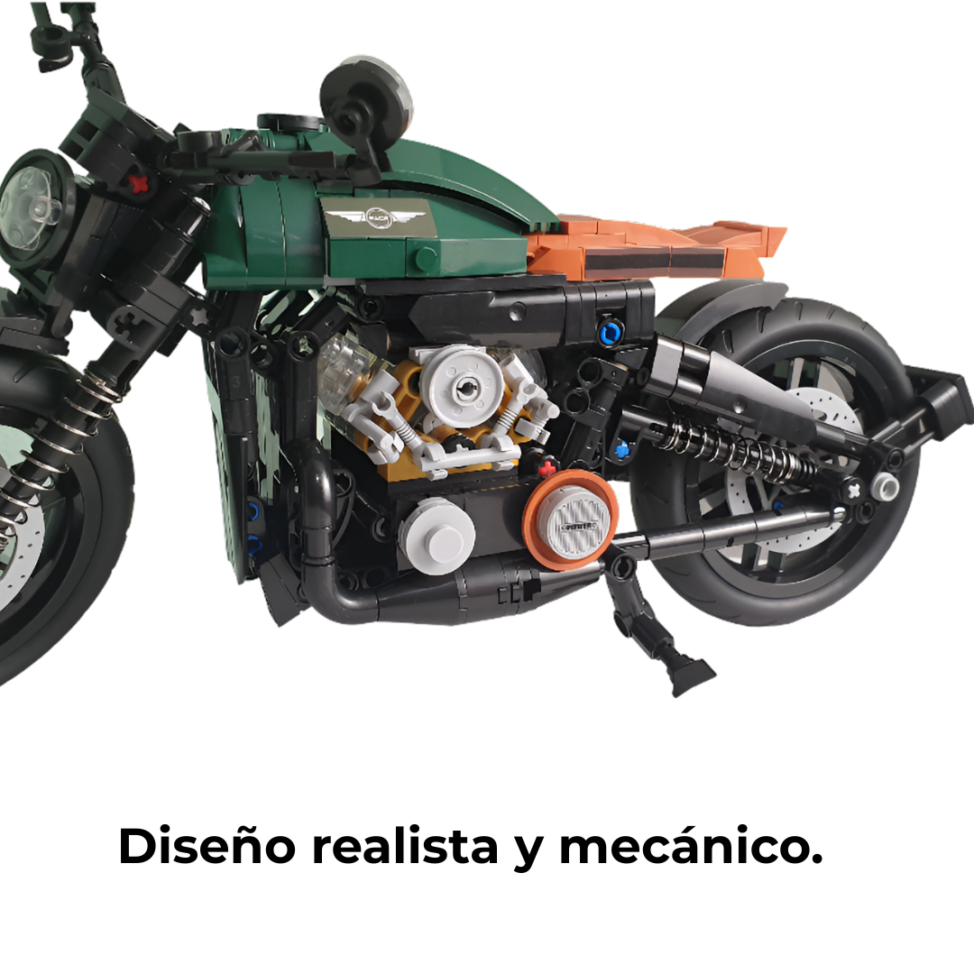 Moto de Bloques de Construcción 606 Piezas | Modelo Detallado para Niños y Coleccionistas