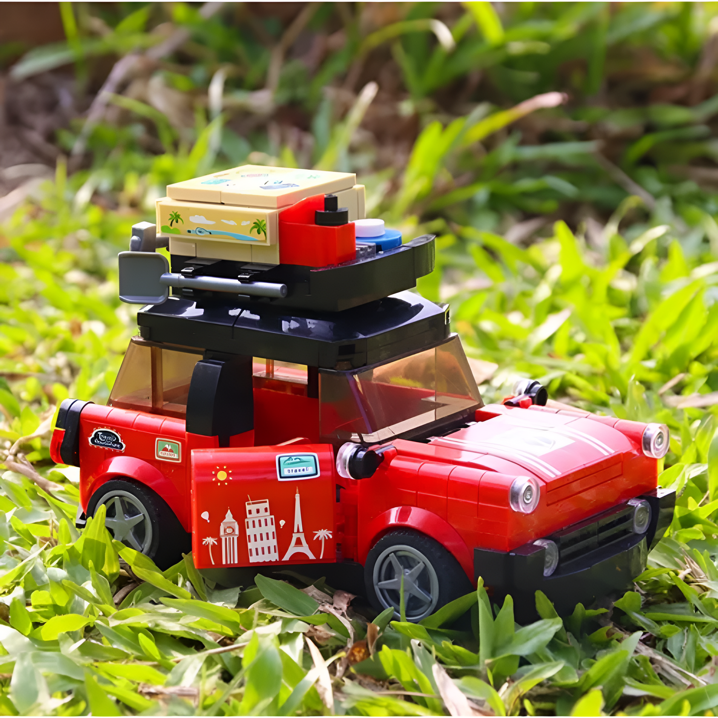 Mini Auto de Bloques de Construcción – Estilo Retro de Viaje (301 Piezas) 🚗