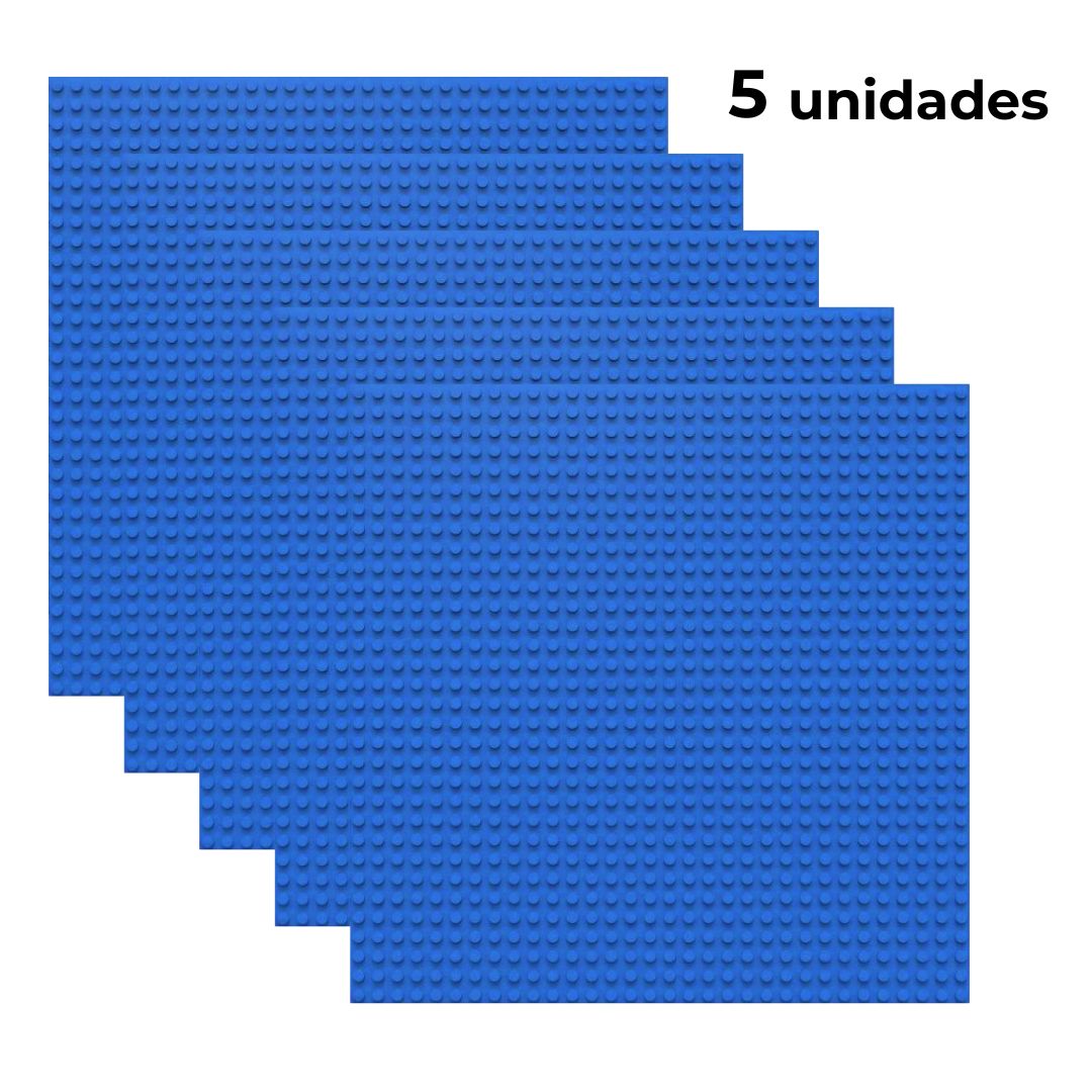 Set de 5 placas base 32×32 tacos color azul