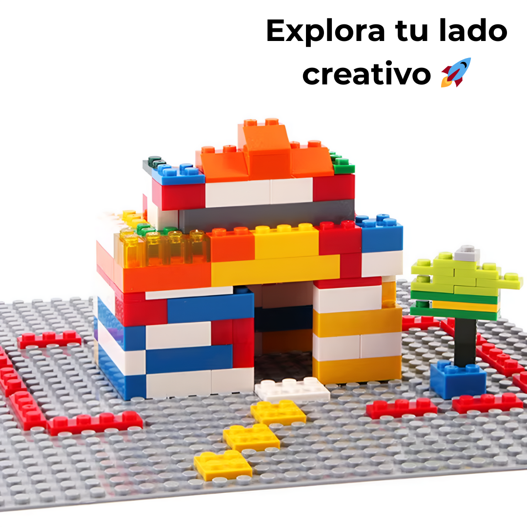 Placa base 32×32 con montaje creativo encima – set de 5 unidades