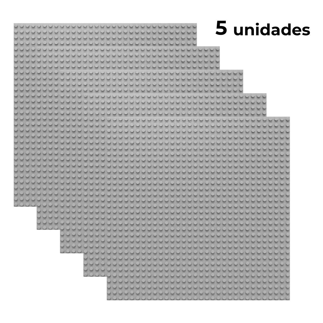 Set de 5 placas base 32×32 tacos color gris