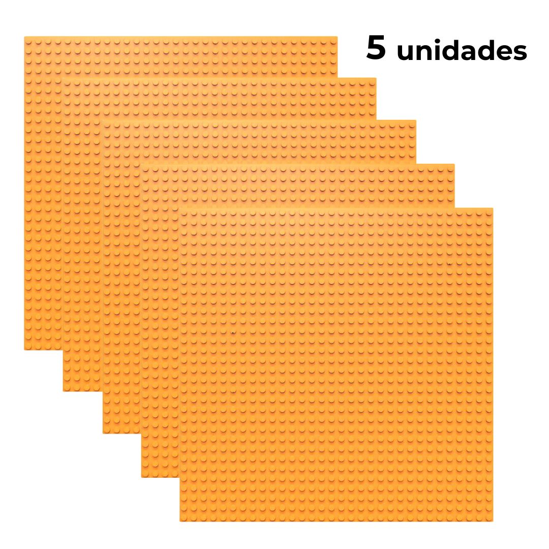 Set de 5 placas base 32×32 tacos color naranja