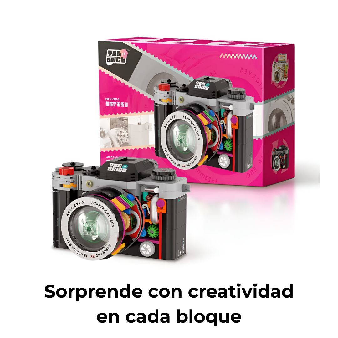 Cámara armada con caja incluida, ideal para regalo creativo para niños