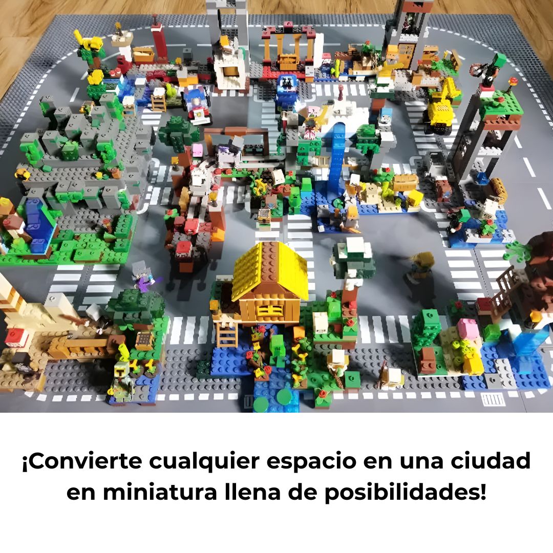 Ejemplo de cómo convertir un espacio vacío en una ciudad en miniatura con placas base
