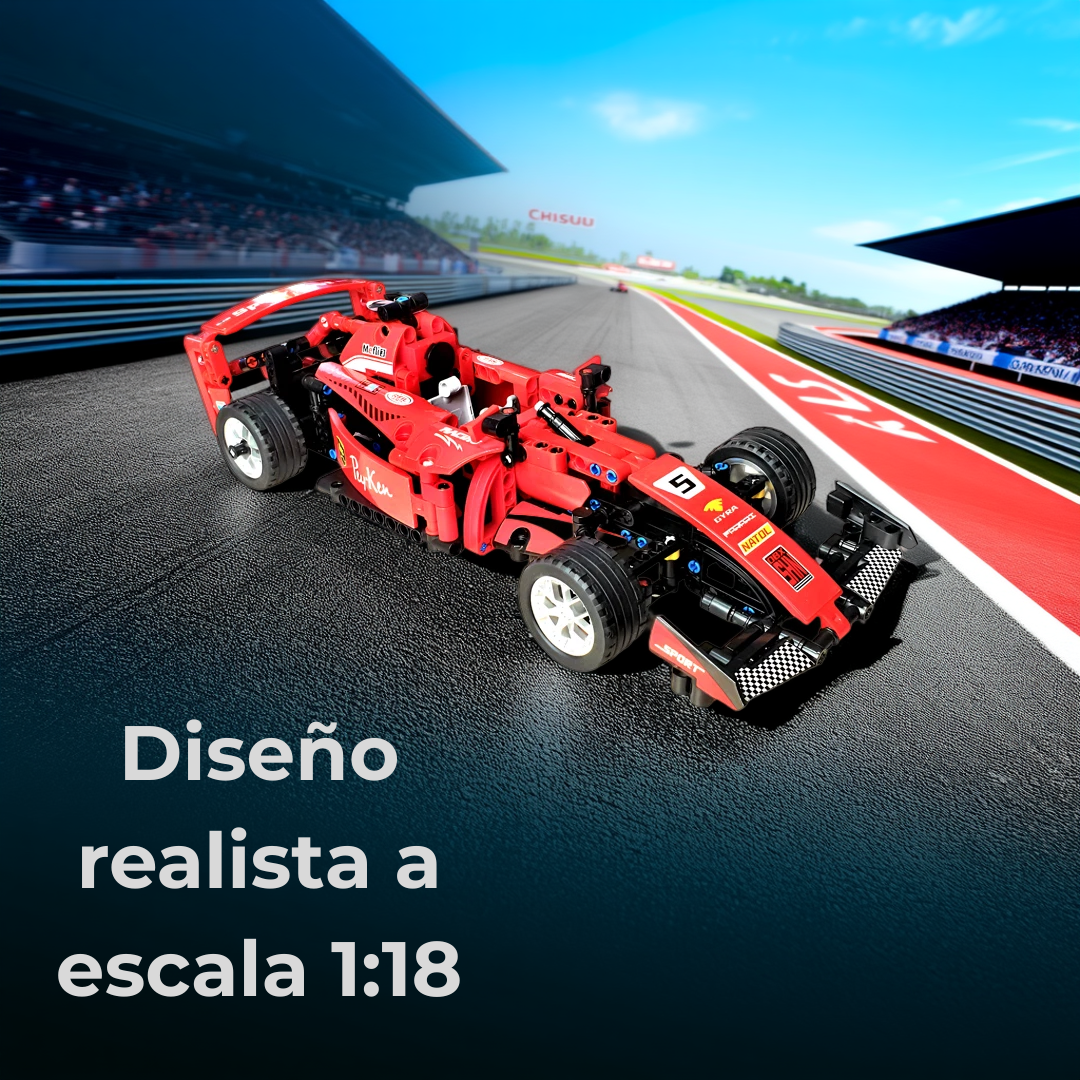 Bólido de Carreras tipo Fórmula 1 – Set de Construcción 455 Piezas | Escala 1:18 |