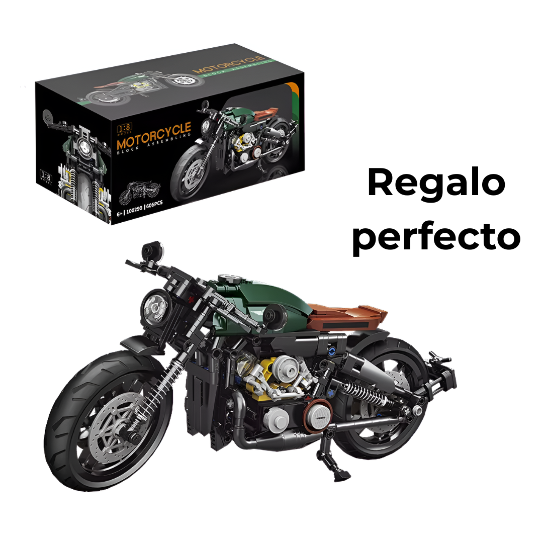 Moto de Bloques de Construcción 606 Piezas | Modelo Detallado para Niños y Coleccionistas