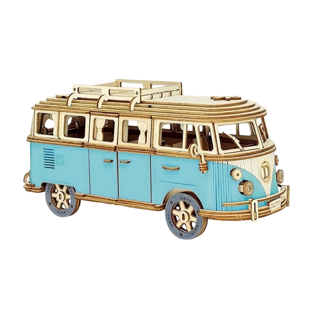 Furgoneta vintage 3D de madera — Kit puzzle 226 piezas | Decoración y montaje