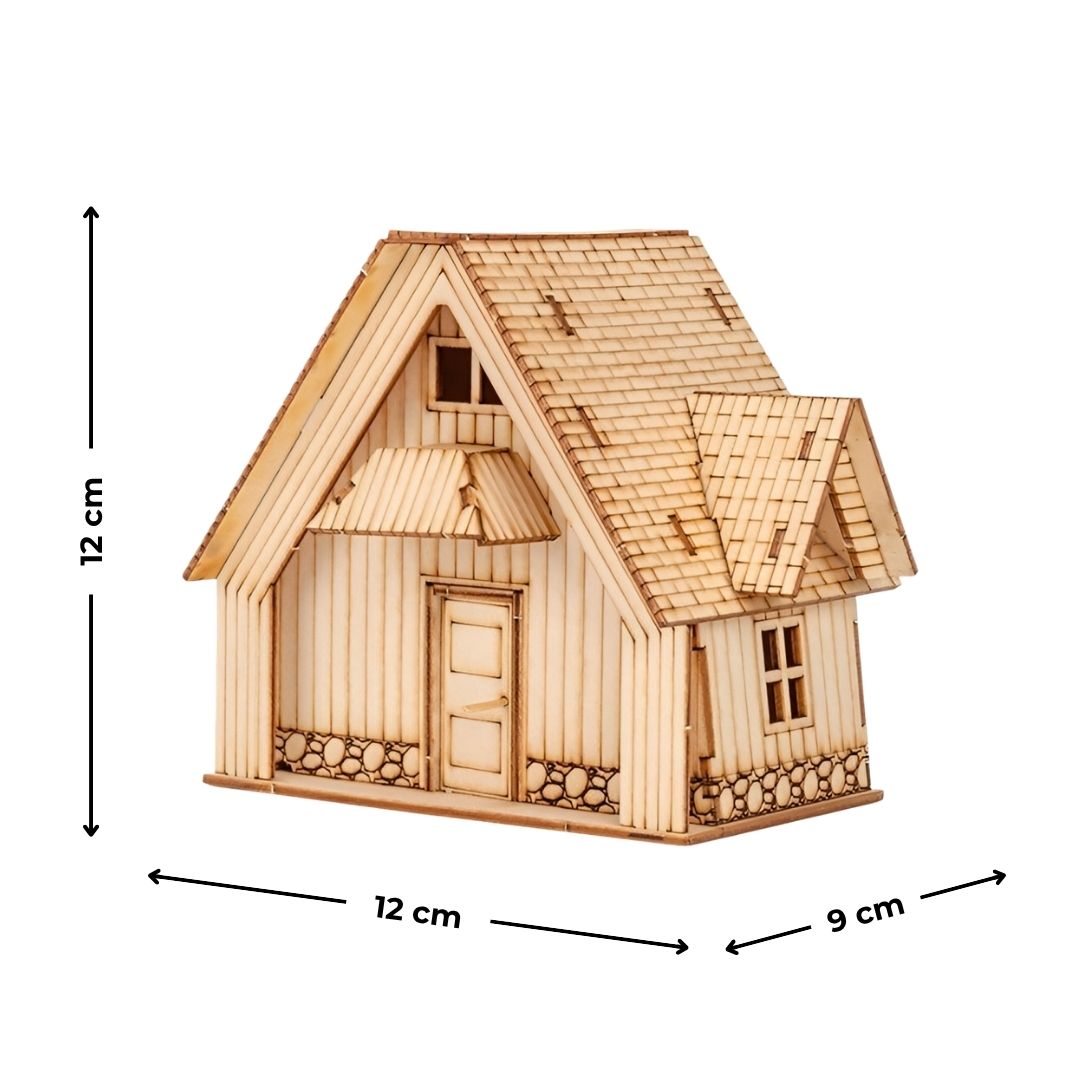 Kits DIY Casas 3D en Madera con Vela Electrónica – Miniaturas decorativas (esc. 1:50)