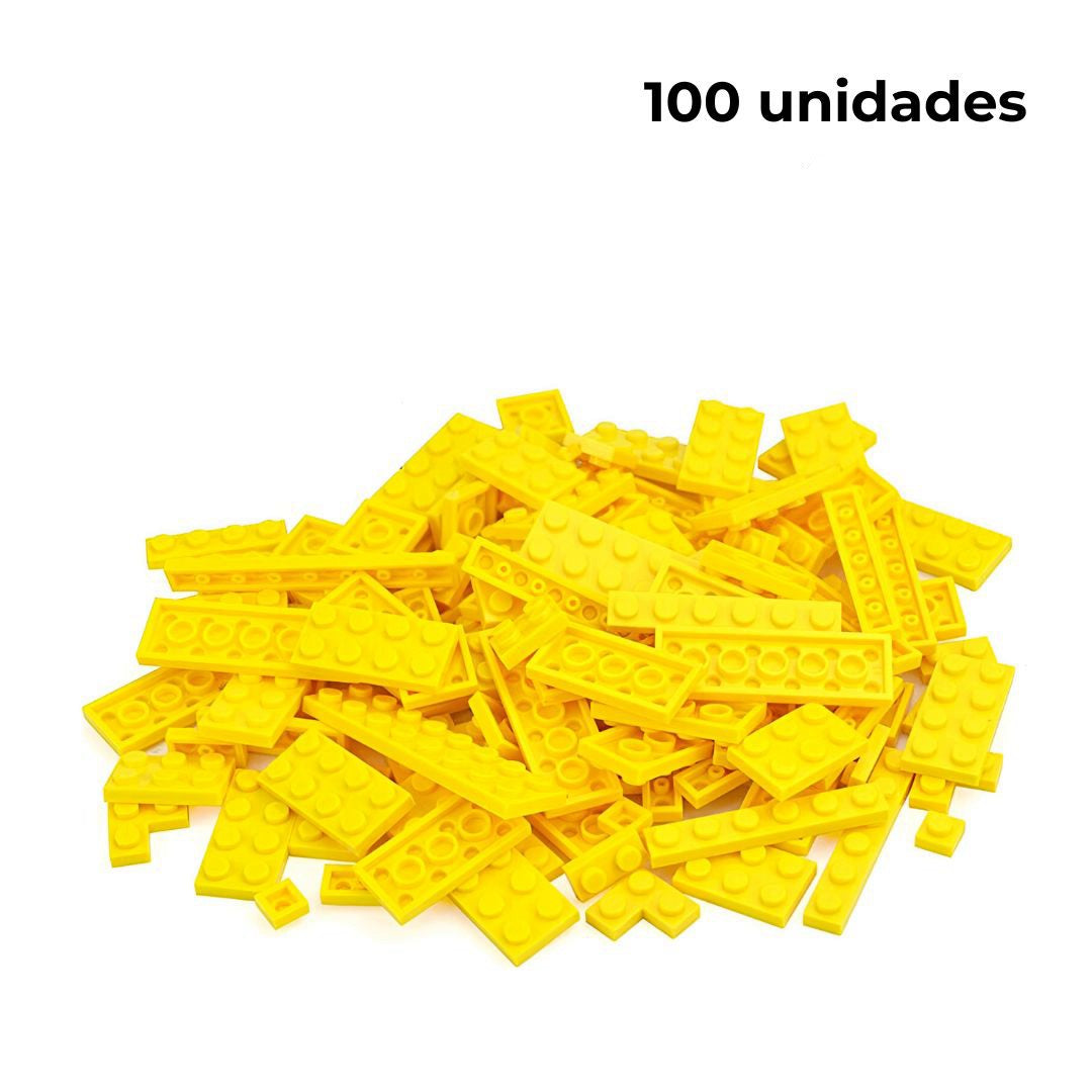 Bloques de construcción 100 unidades color amarillo