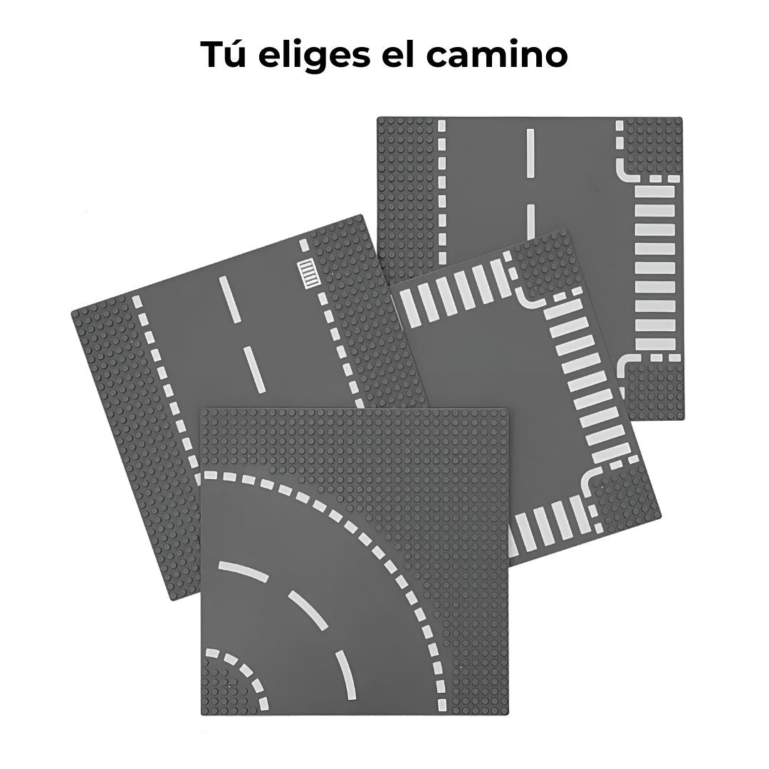 Selección de distintos tipos de placas base de carretera para bloques compatibles