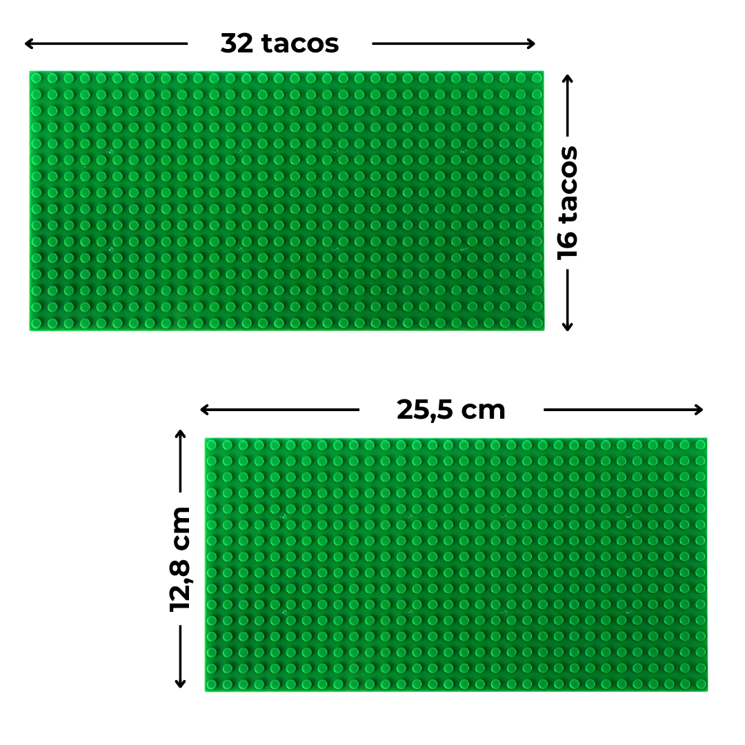 🧱Placa Base de Construcción 16x32 tacos– Pack de 5 Unidades