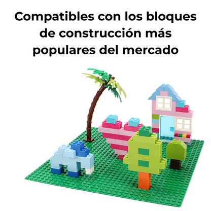 Placas base compatibles con LEGO y otros sistemas de bloques – set de 4 o 5 unidades