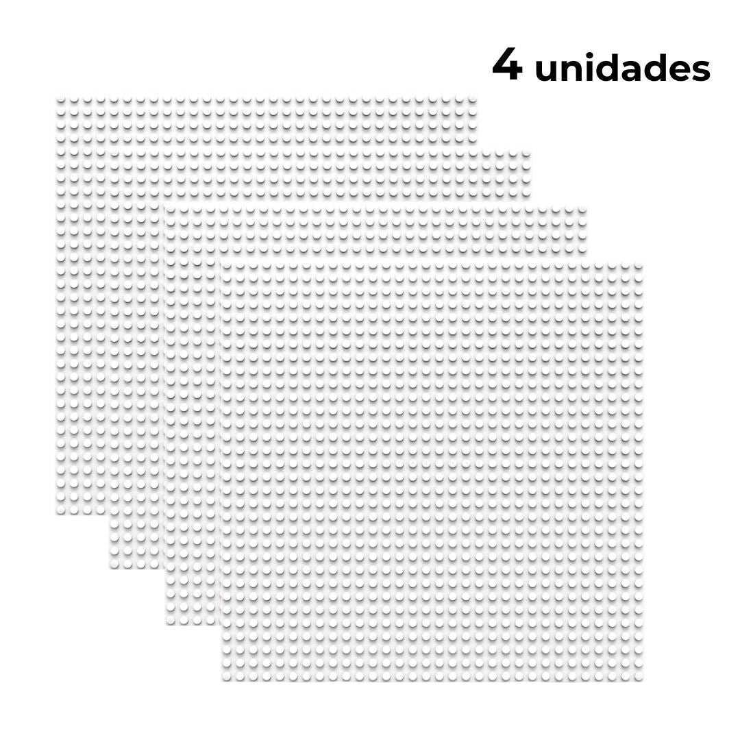 Set de 4 placas base 32×32 tacos color blanco