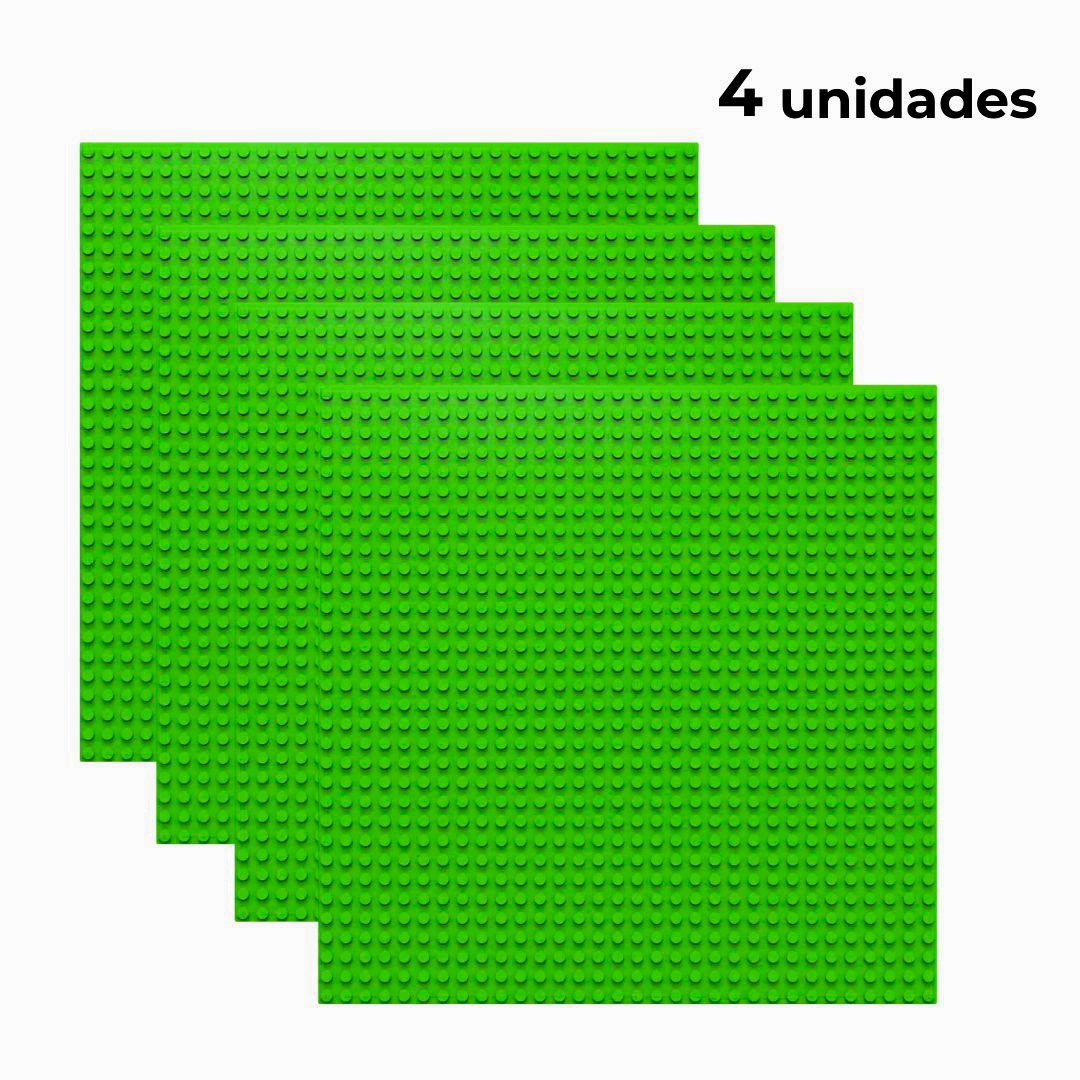 Set de 4 placas base 32×32 tacos color verde