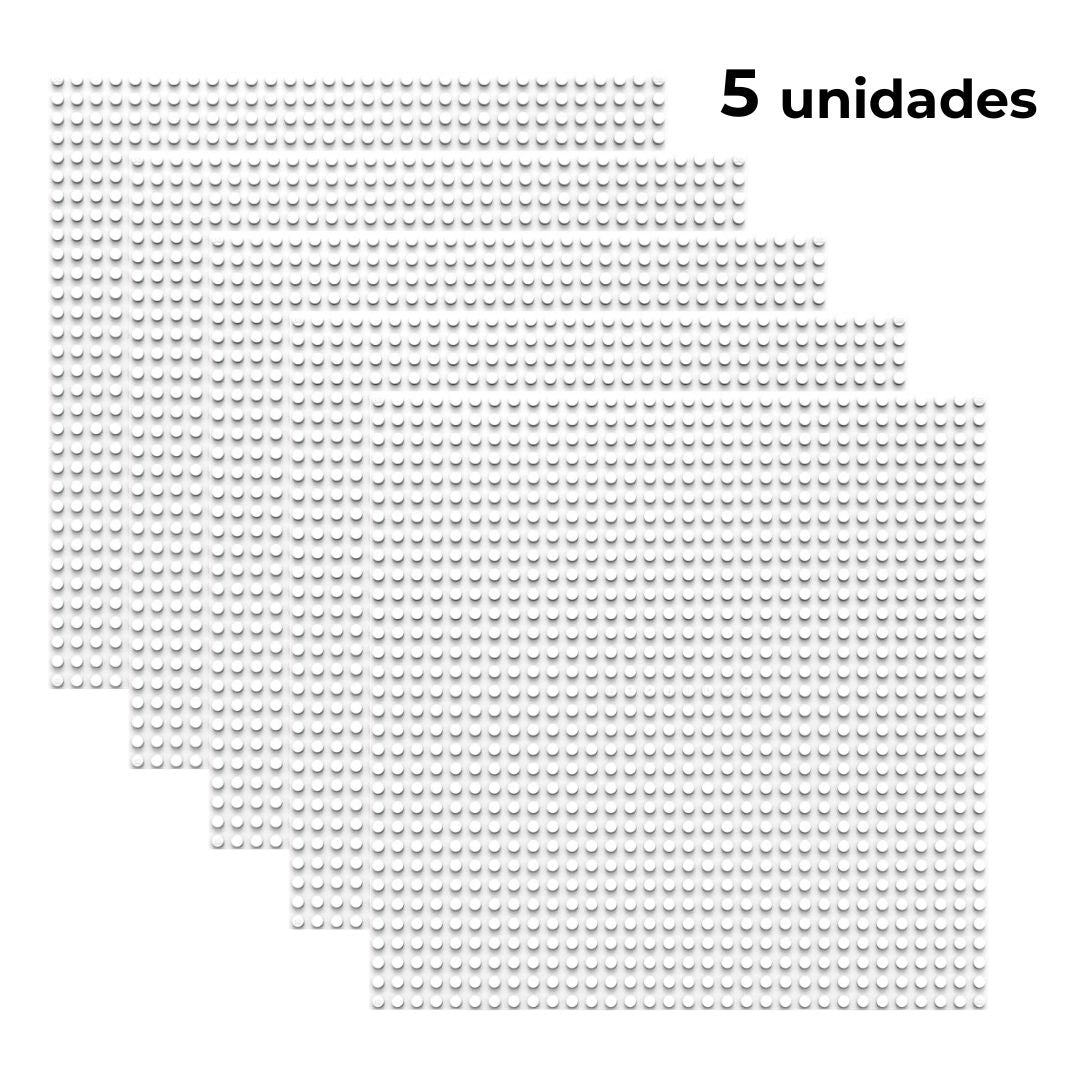 Set de 5 placas base 32×32 tacos color blanco