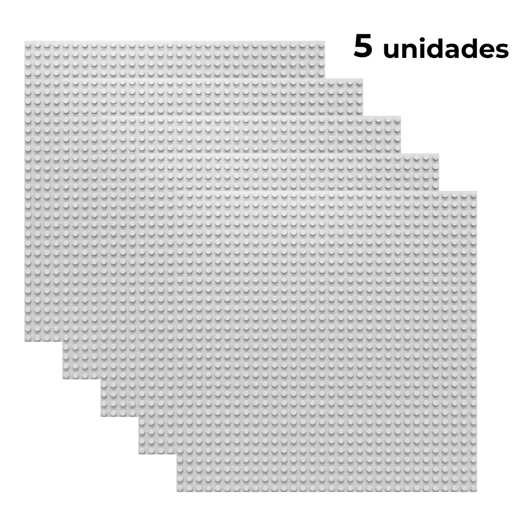Set de 5 placas base 32×32 tacos color gris claro
