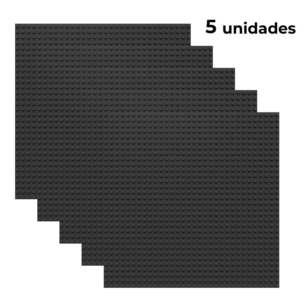 Set de 5 placas base 32×32 tacos color negro