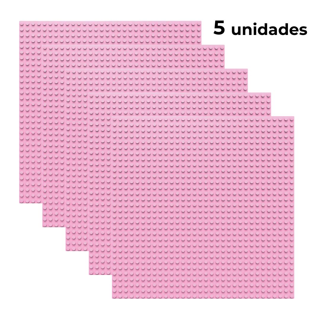 Set de 5 placas base 32×32 tacos color rosa