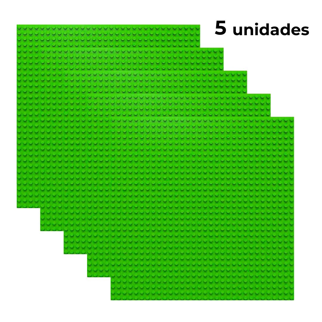 Set de 5 placas base 32×32 tacos color verde