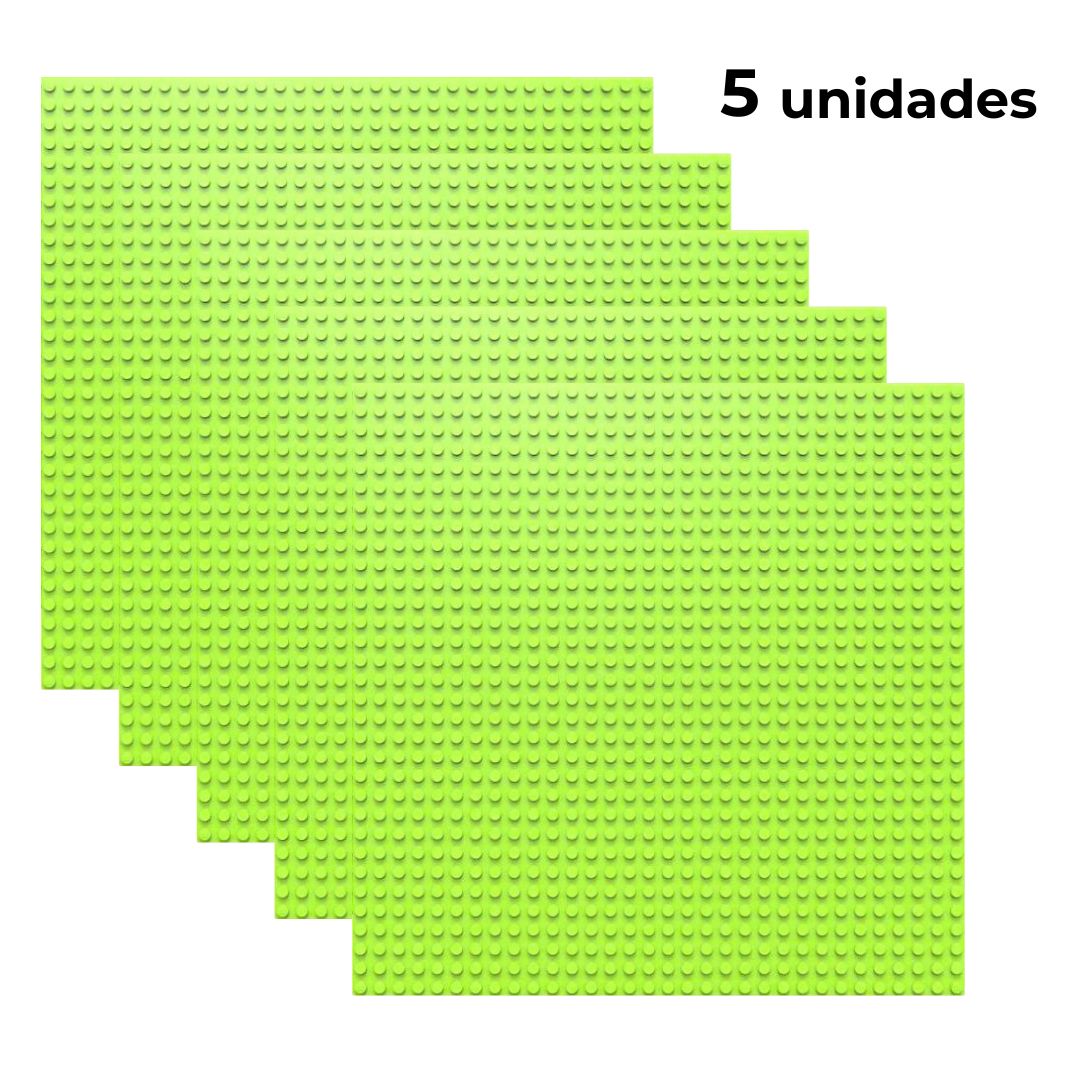 Set de 5 placas base 32×32 tacos color verde claro