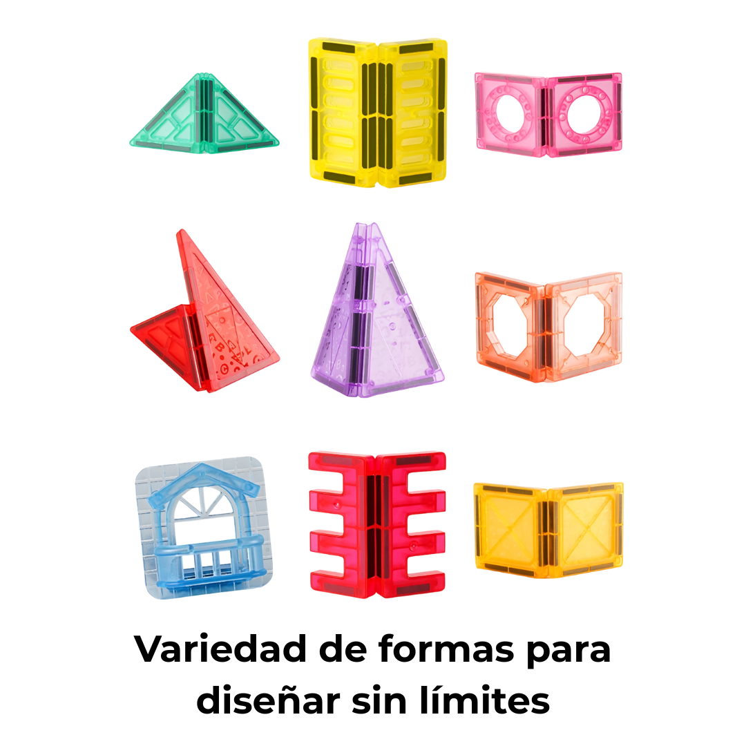  Variedad de formas geométricas de bloques magnéticos para construir sin límites