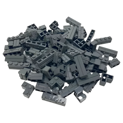Ladrillos de construcción compatibles con bloques Lego en color gris oscuro, pack de 80 piezas