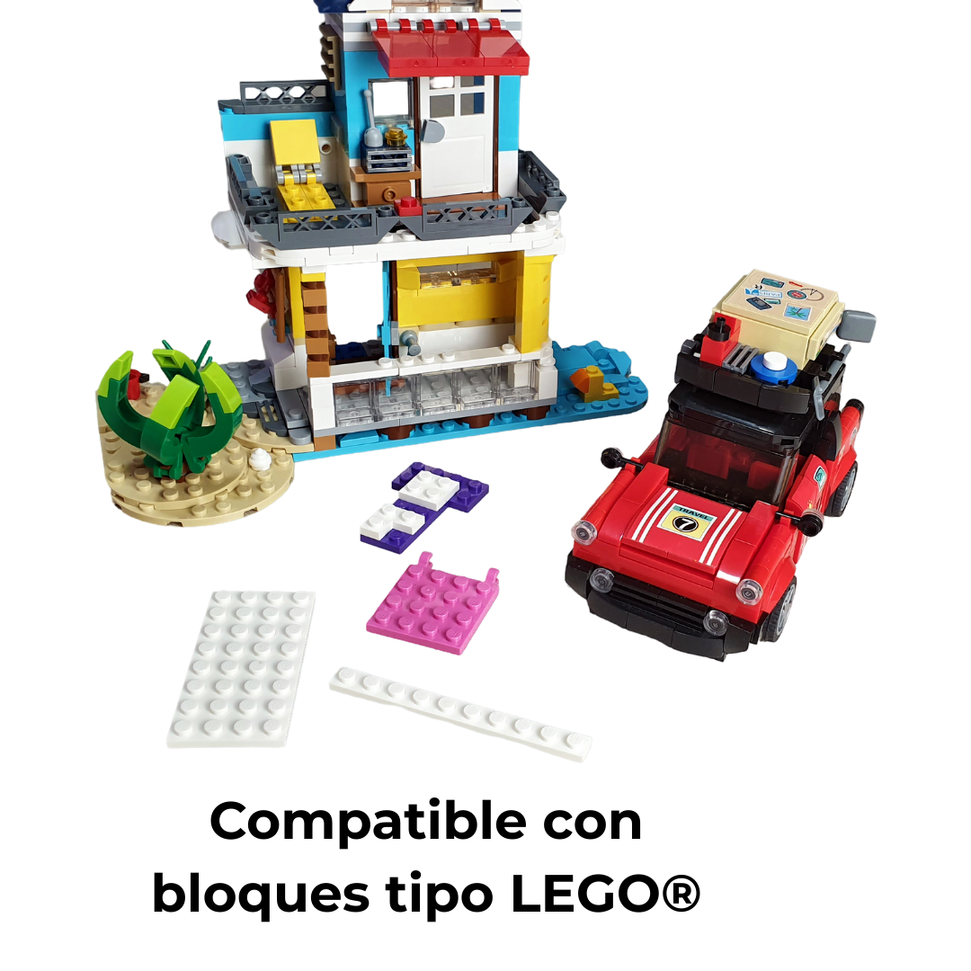 Mini Auto de Bloques de Construcción – Estilo Retro de Viaje (301 Piezas) 🚗
