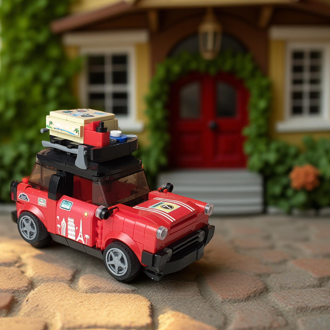 Mini Auto de Bloques de Construcción – Estilo Retro de Viaje (301 Piezas) 🚗