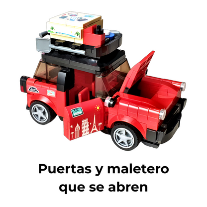 Mini Auto de Bloques de Construcción – Estilo Retro de Viaje (301 Piezas) 🚗