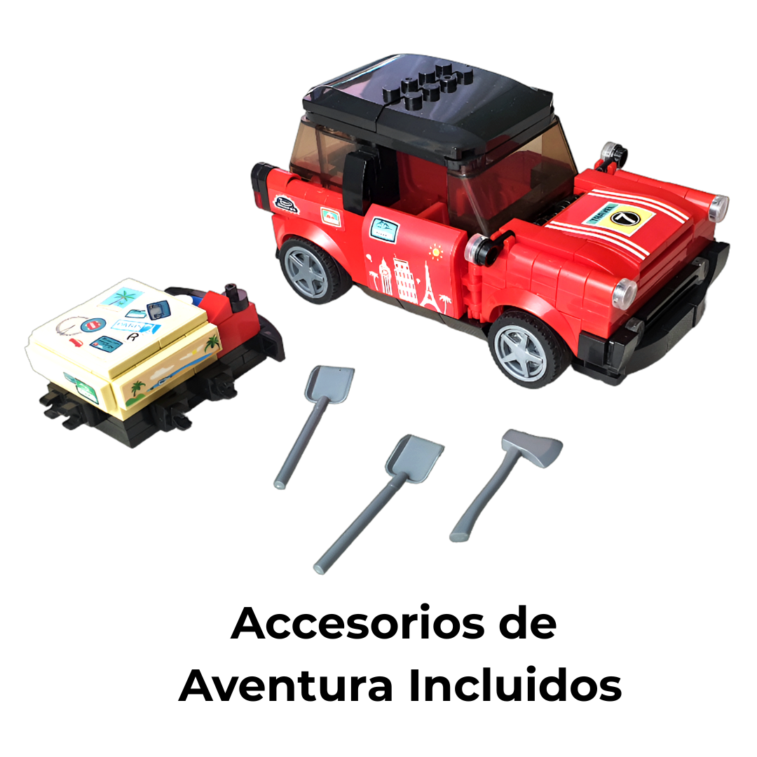 Mini Auto de Bloques de Construcción – Estilo Retro de Viaje (301 Piezas) 🚗