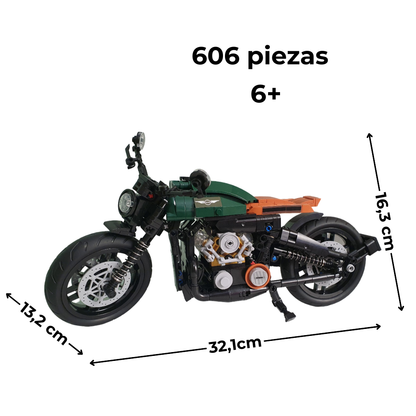Moto de Bloques de Construcción 606 Piezas | Modelo Detallado para Niños y Coleccionistas
