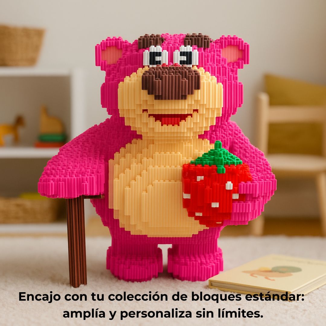 Oso de Bloques de Construcción — Figura de Construcción Compatible LEGO®, Decoración y Regalo (6+)