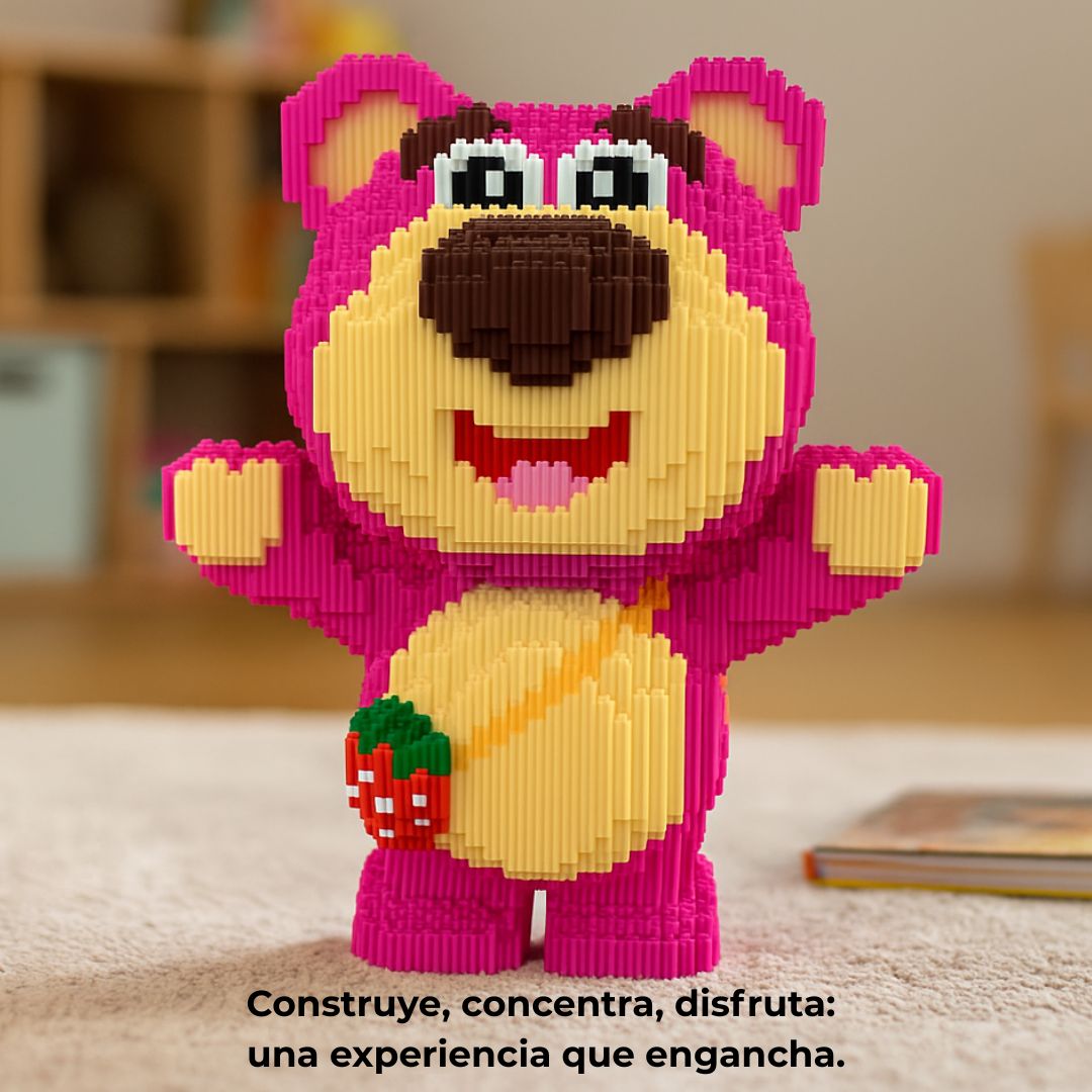 Oso de Bloques de Construcción — Figura de Construcción Compatible LEGO®, Decoración y Regalo (6+)