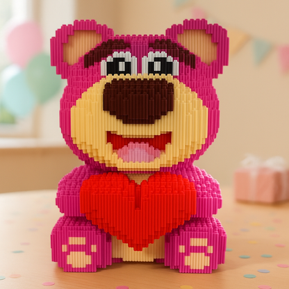 Oso de Bloques de Construcción — Figura de Construcción Compatible LEGO®, Decoración y Regalo (6+)
