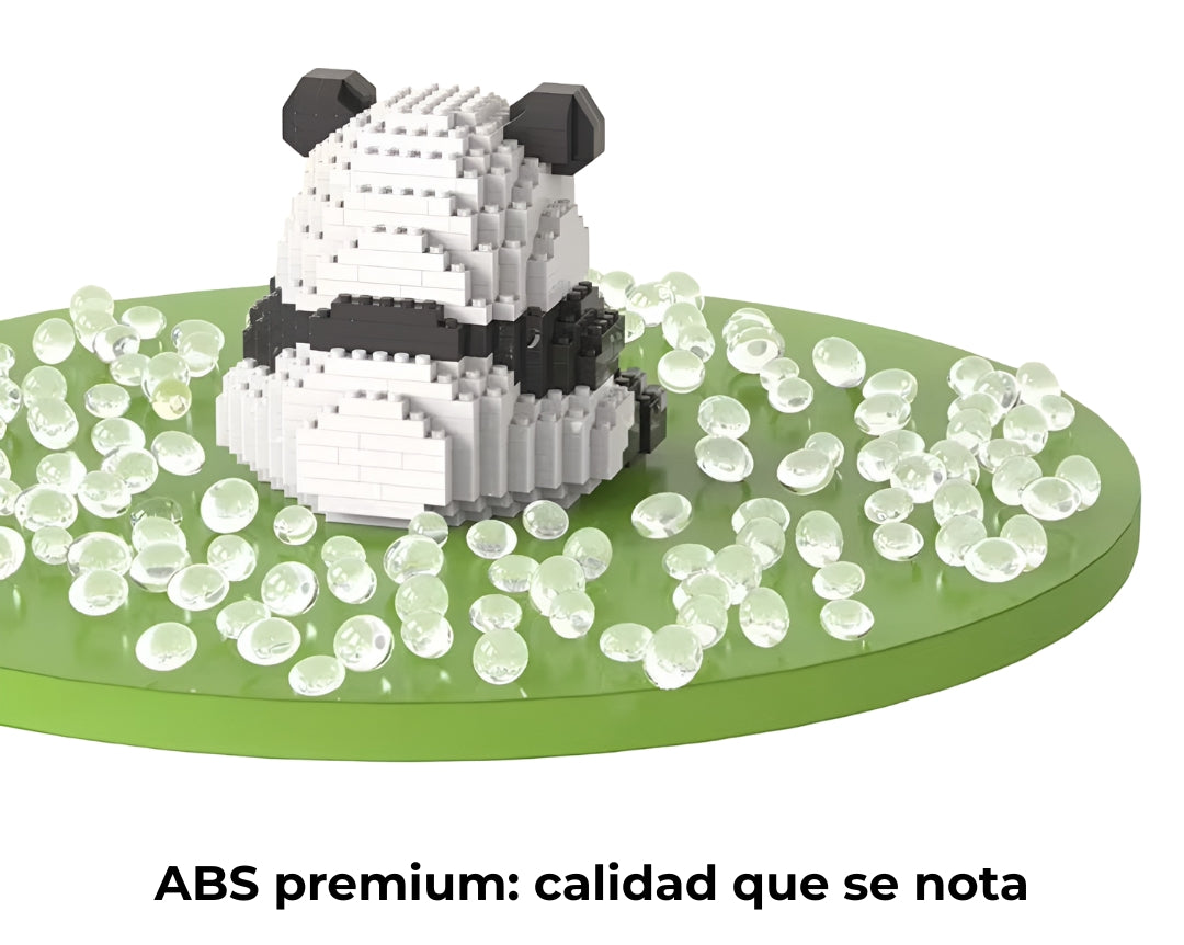 Figuras Panda de Microbloques — Modelos coleccionables y decorativos