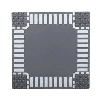 Placa Base Carretera Compatible con LEGO® – Calles, Cruces y Esquinas