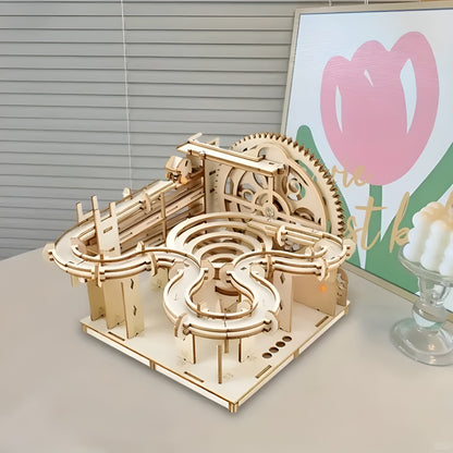 Puzzle 3D de Madera Modelo M con Mecanismo de Canicas
