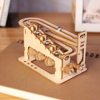 Puzzle 3D de Madera Modelo S con Mecanismo de Canicas