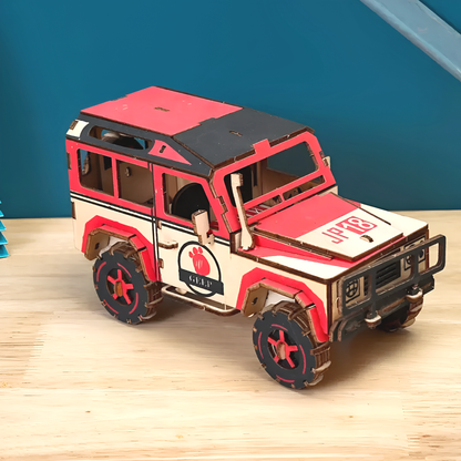 Puzzle 3D de madera | Coche off-road montable — 149 piezas