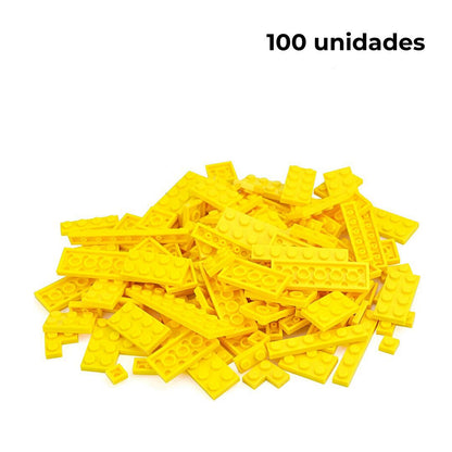 Bloques de construcción 100 unidades color amarillo