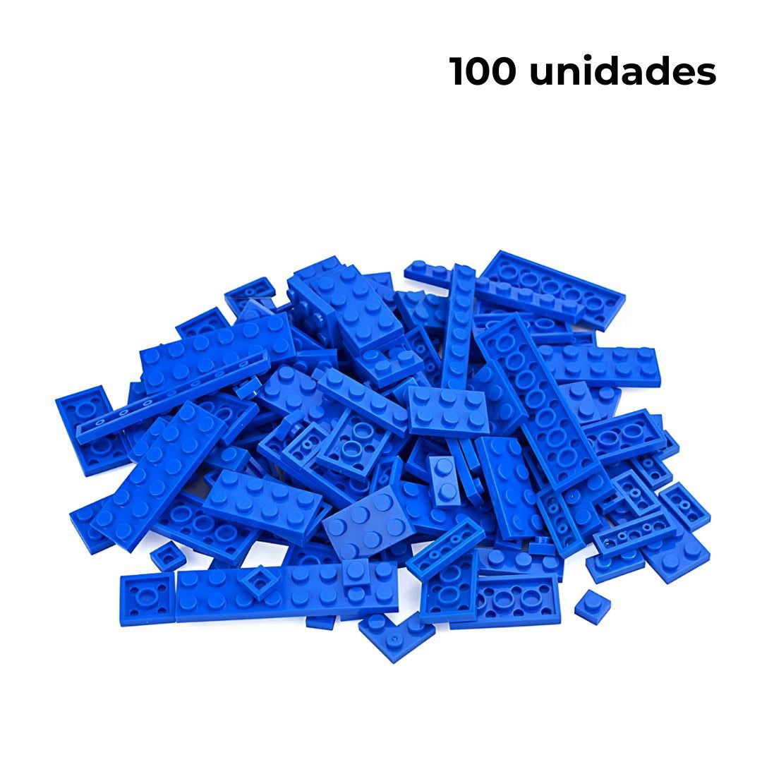 Bloques de construcción 100 unidades color azul