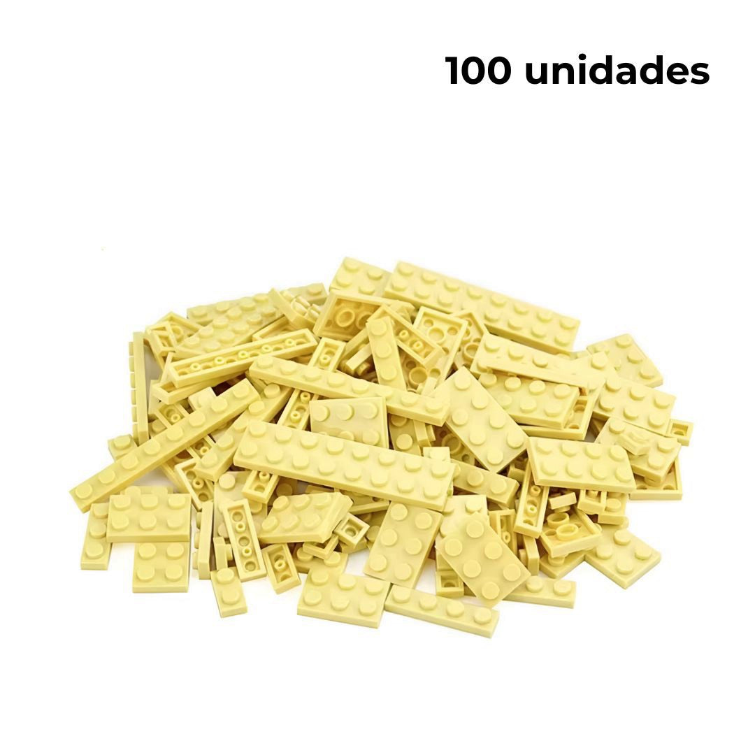 Bloques de construcción 100 unidades color beige