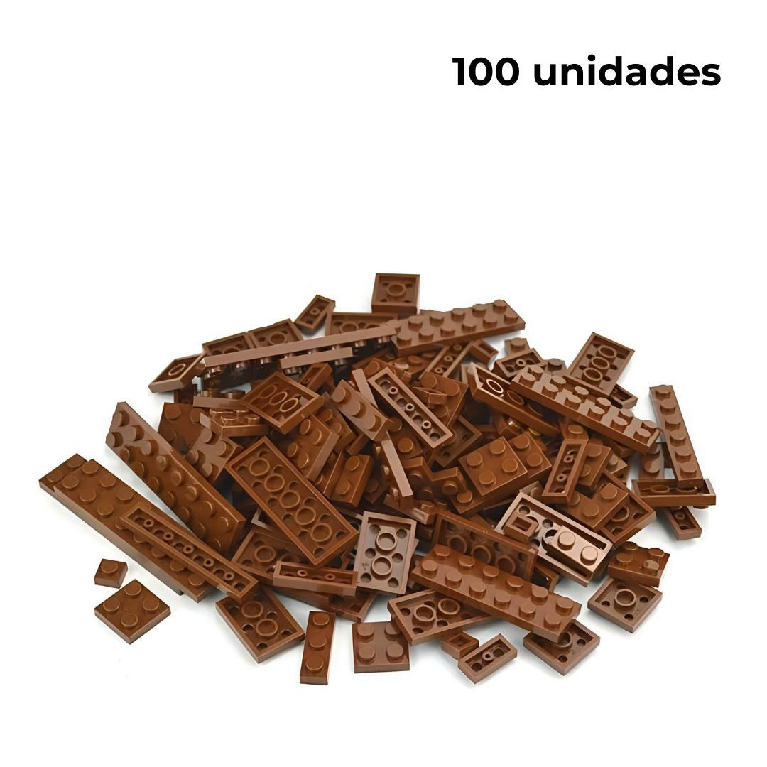 Bloques de construcción 100 unidades color maro