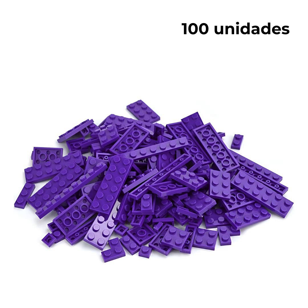 Bloques de construcción 100 unidades color morado