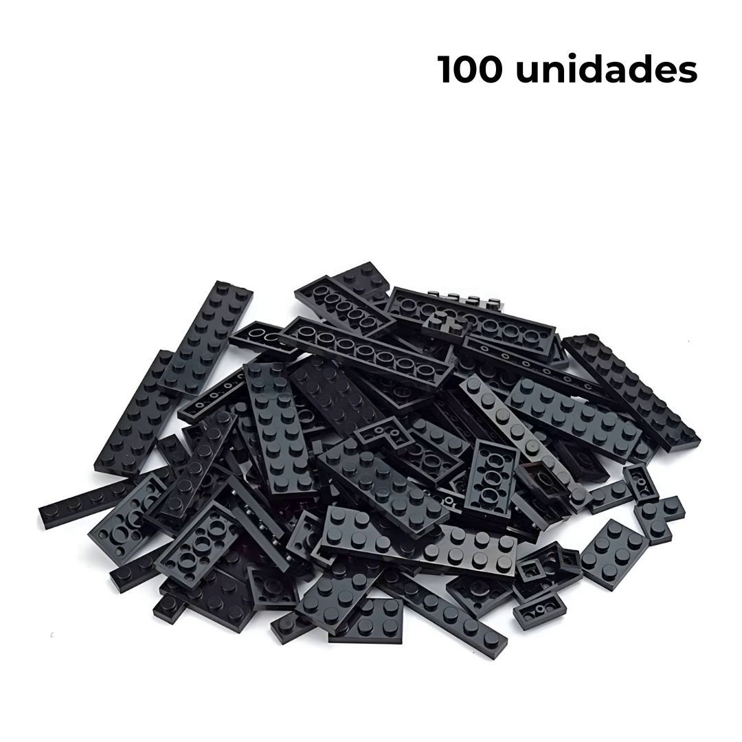 Bloques de construcción 100 unidades color negro
