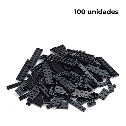 Bloques de construcción 100 unidades color negro