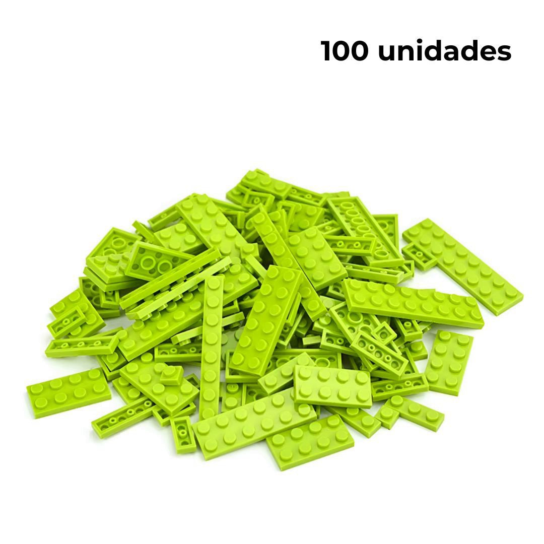 Bloques de construcción 100 unidades color verde claro