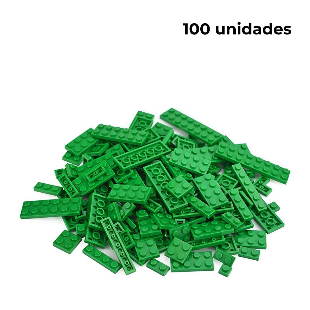 Bloques de construcción 100 unidades color verde