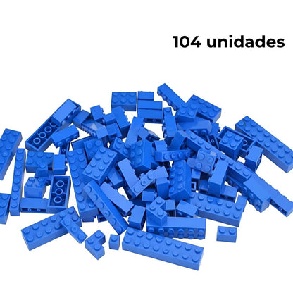 Bloques de construcción 104 unidades color azul