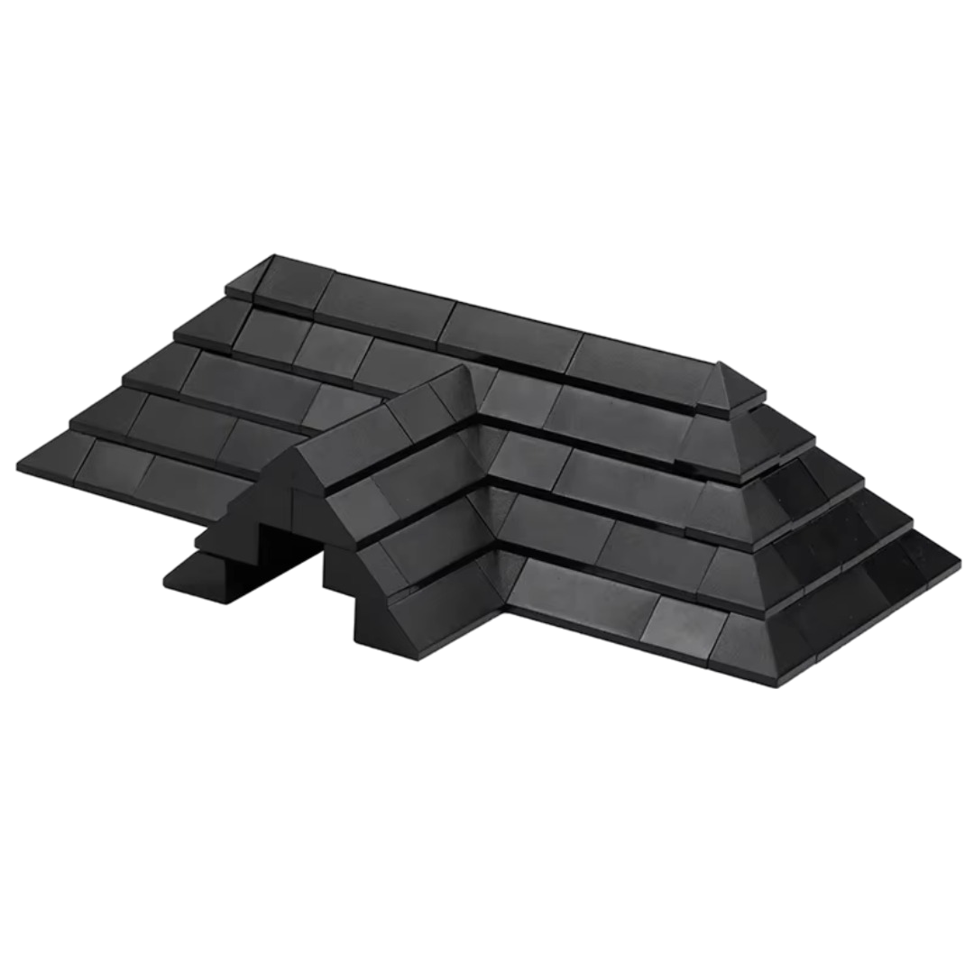Set 150 bloques para tejado de color nogro compatibles con Lego 